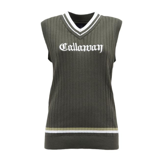 キャロウェイ(CALLAWAY)ゴルフウェア Vネック リブニットベスト C25219200-1180(Lady’s)