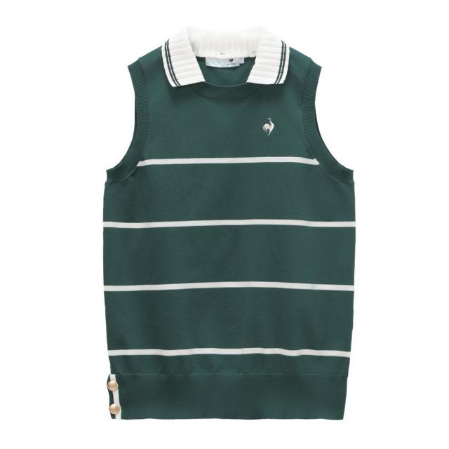 【ポイント5％！5/3 21:00〜22:59限定】ルコックスポルティフ(lecoqsportif)ゴルフウェア 2WAYニットベスト LG6SVE50L GR00(Lady’s)