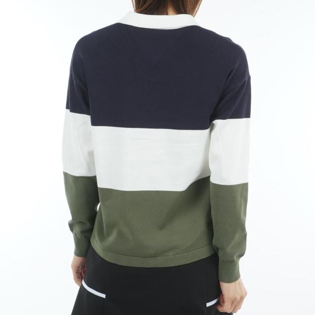 トミーヒルフィガーゴルフ(TOMMY HILFIGER GOLF)ゴルフウェア ラガー 長袖ニットシャツ THLA553-KH…_2