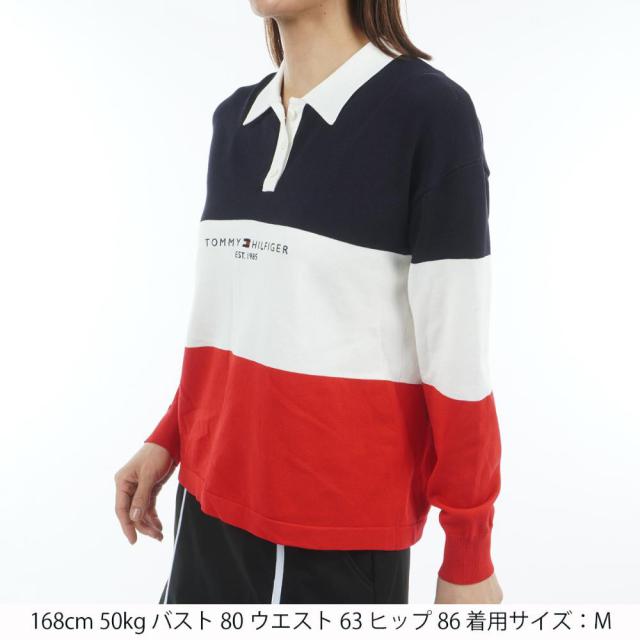 トミーヒルフィガーゴルフ(TOMMY HILFIGER GOLF)ゴルフウェア ラガー 長袖ニットシャツ THLA553-TR…_1