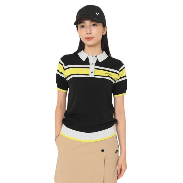 キャロウェイ(CALLAWAY)ゴルフウェア ハイツイストコットン半袖ニットポロ C25234204-1010(Lady’s)