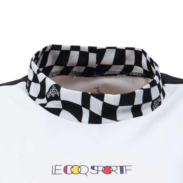 ルコックスポルティフ(lecoqsportif)ゴルフウェア 吸汗速乾 ワイドフィット モックネック半袖シャツ LG5SHS5…_4