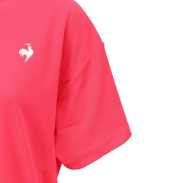 ルコックスポルティフ(lecoqsportif)ゴルフウェア 吸汗速乾 ワイドシルエット モックネック半袖シャツ LG5SHS…_5