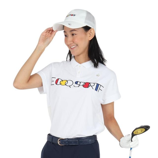 ルコックスポルティフ(lecoqsportif)ゴルフウェア 吸汗速乾 ワイドシルエット 半袖シャツ LG5SHS04L WH…