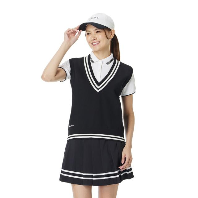 テーラーメイド(TAYLORMADE)ゴルフウェア Vネック ラインドセーターベスト M24167-TL793(Lady’s)