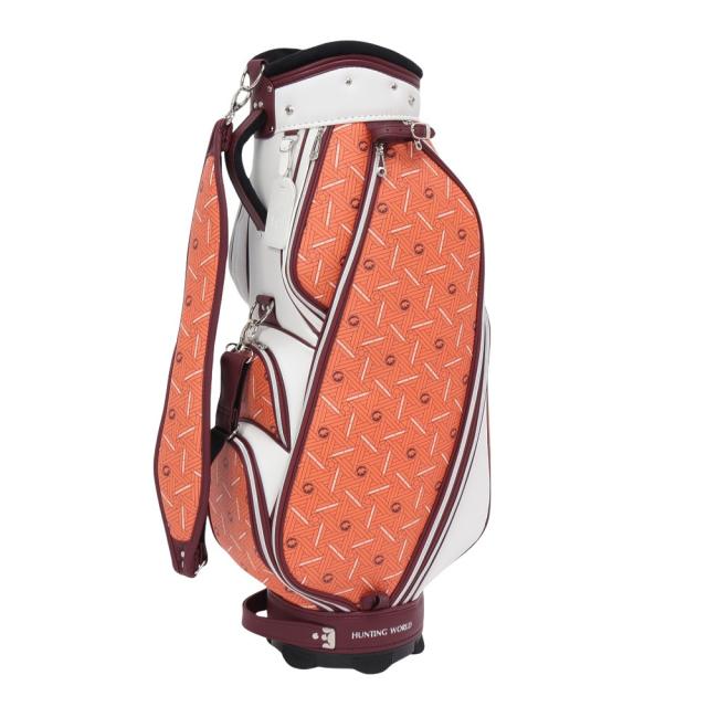 ハンティングワールド(HUNTING WORLD)ゴルフ キャディバッグ カート式 9型 6分割 HW-004 ORG(Men…