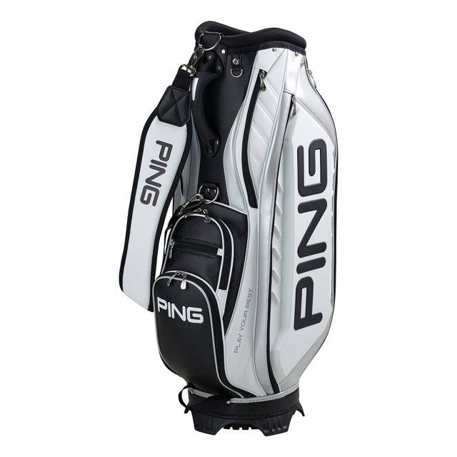 ピン(PING)ゴルフ カート式 キャディバッグ オーセンティック 9型 5分割 CB-U2504 WH 38652 オーセン…