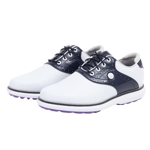 フットジョイ(FOOT JOY)ゴルフシューズ トラディションズ スパイクレス WT/NV 97899 W(Lady’s)