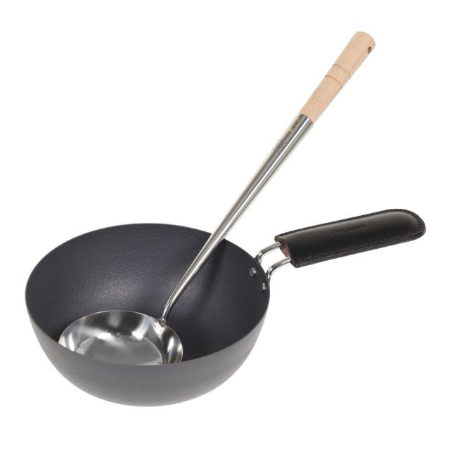 エーポッド(apod)中華鍋 おたま 2点セット 蒸三条製 ダブルファイバー 18cm A-77691