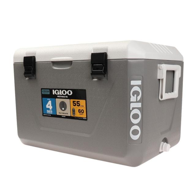 イグルー(igloo)クーラーボックス アイスボックス 55L 保冷 ネスティングクーラー 150390 グレー 大容量 防災_5