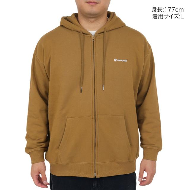 スノーピーク(snow peak)パーカー スウェット ロゴジップアップフーディー SPE-SW-23AU001 CY キャメ…_1