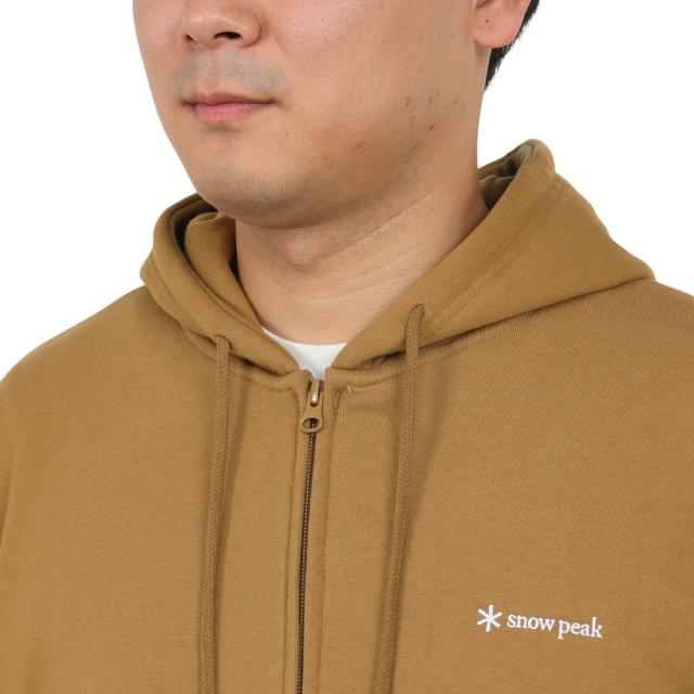 スノーピーク(snow peak)パーカー スウェット ロゴジップアップフーディー SPE-SW-23AU001 CY キャメ…_5