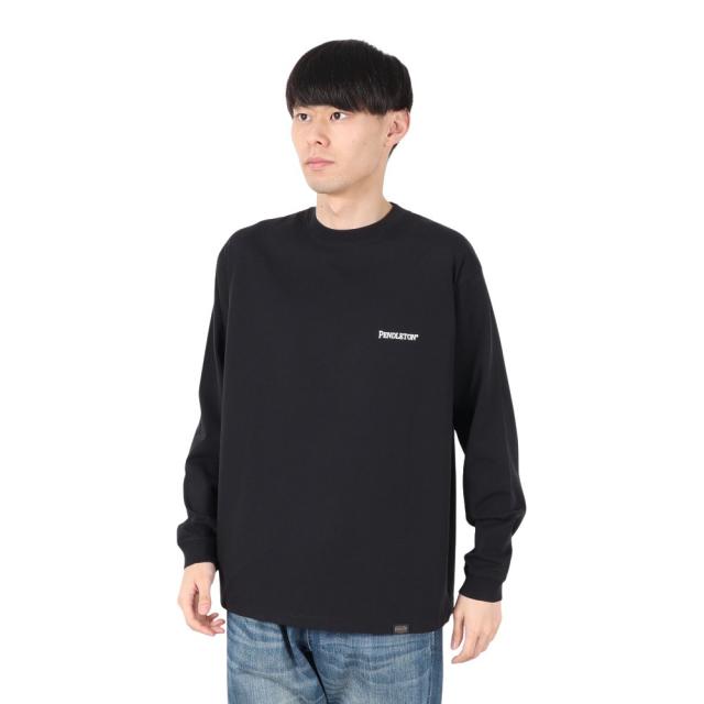 ペンドルトン(PENDLETON)長袖Tシャツ ロンT バックエンブロイダリー 19807030 BLK(Men’s)