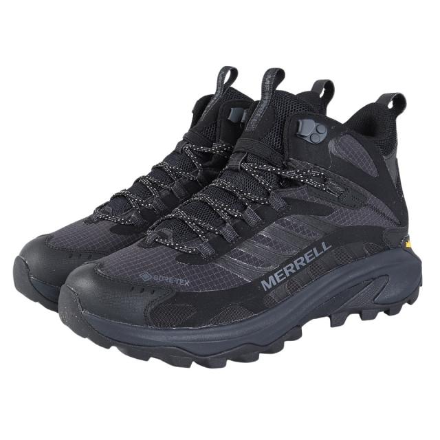 メレル(MERRELL)トレッキングシューズ 登山靴 山登り モアブ スピード 2 ミッド ゴアテックス 037501 ブラッ…