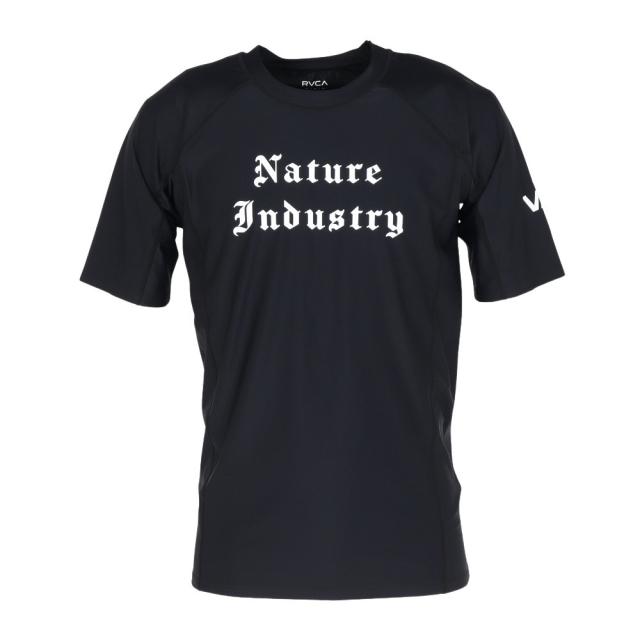 ルーカ(RVCA)水陸両用 NATURE INDUSTRY VA 半袖ラッシュガード BG04A850 BLK(Men’s)