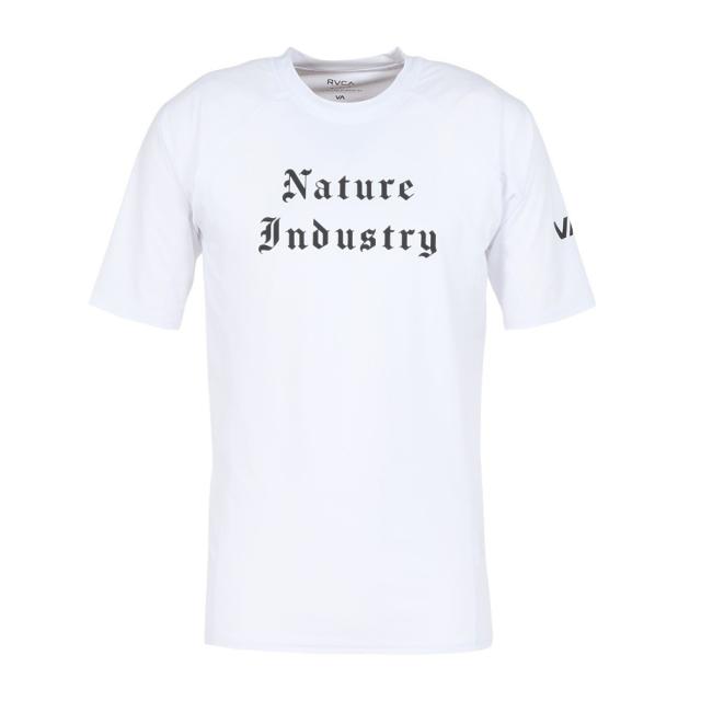 ルーカ(RVCA)水陸両用 NATURE INDUSTRY VA 半袖ラッシュガード BG04A850 WHT(Men’s)