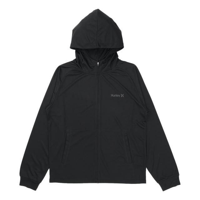 ハーレー(HURLEY)ラッシュガード アーチロゴ ジップアップ フーディ MSRG261060-BKBK(Men’s)