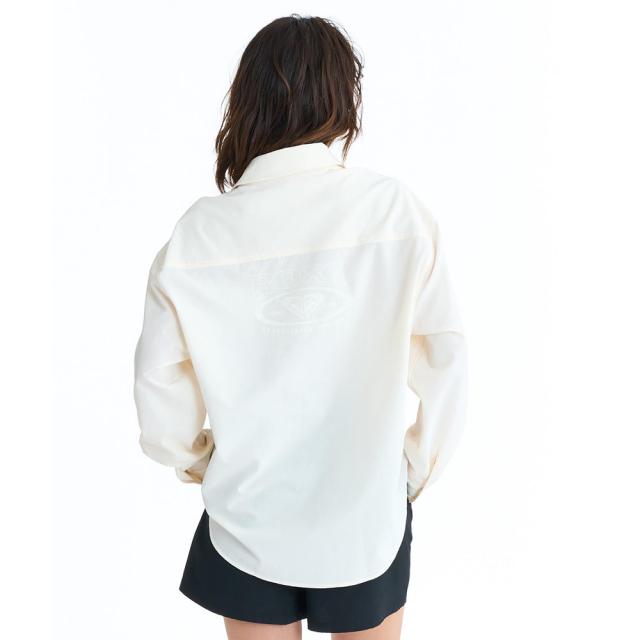 【ポイント5％！4/23 21:00〜22:59限定】ロキシー(ROXY)シアサッカー ラッシュシャツ 水陸両用 26SPRLY261024WHT(Lady’s)