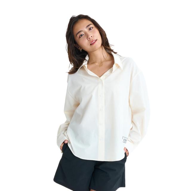 【ポイント5％！4/23 21:00〜22:59限定】ロキシー(ROXY)シアサッカー ラッシュシャツ 水陸両用 26SPRLY261024WHT(Lady’s)
