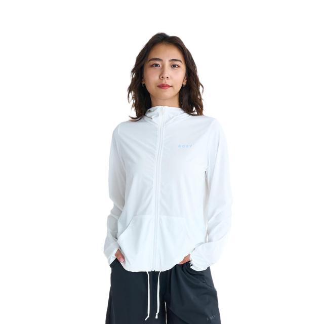 【ポイント5％！4/23 21:00〜22:59限定】ロキシー(ROXY)ジップラッシュフーディ 水陸両用 26SPRLY261031WHT(Lady’s)