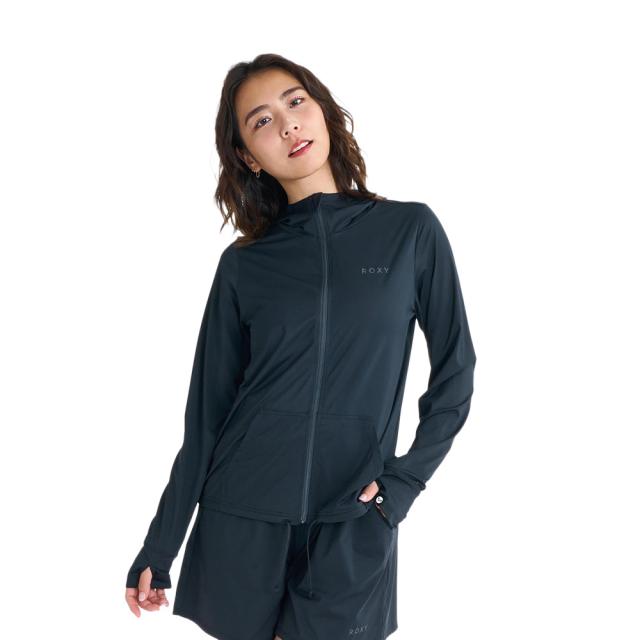 【ポイント5％！4/23 21:00〜22:59限定】ロキシー(ROXY)ジップラッシュフーディ 水陸両用 26SPRLY261031BLK(Lady’s)