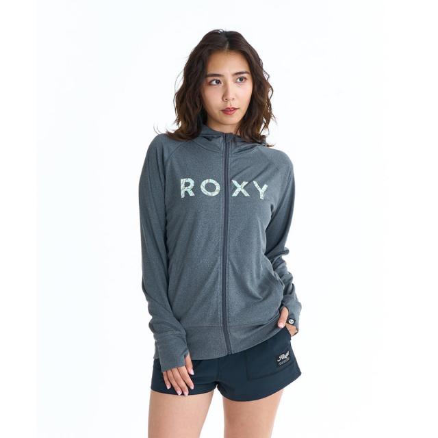ロキシー(ROXY)ラッシュガード 長袖 HORIZON HOODIE ボタニカルロゴ ジップラッシュフーディ 26SPRLY…