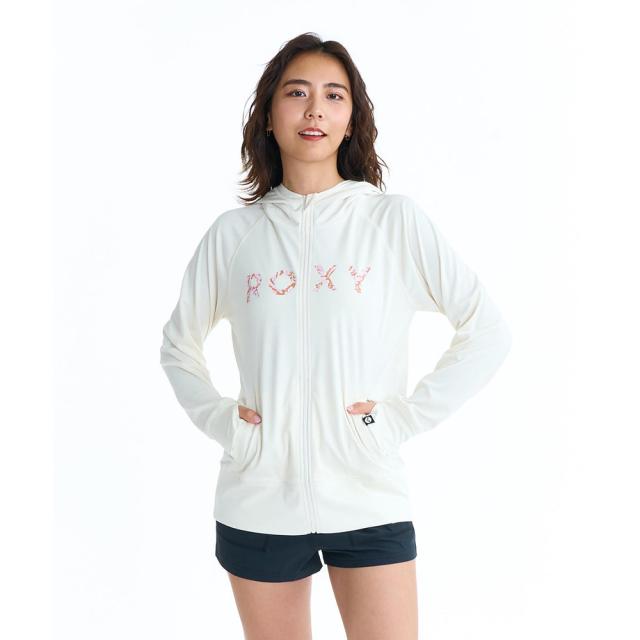 ロキシー(ROXY)長袖 HORIZON HOODIE ボタニカルロゴ ジップラッシュフーディ 26SPRLY261033OW…