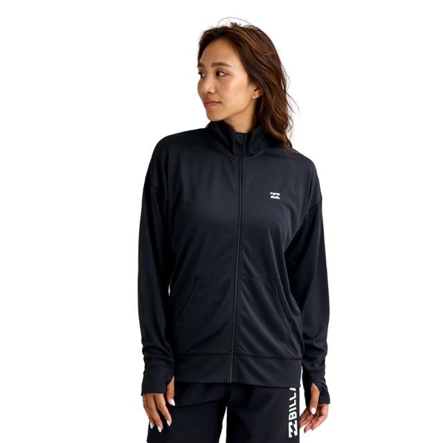 ビラボン(BILLABONG)ジップアップ スタンドネック 長袖 ジップラッシュガード 26SP BG013853 BLK(L…