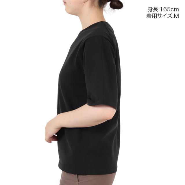 ダンスキン(DANSKIN)エア ニット 半袖Tシャツ DMF823300 K(Lady's)の