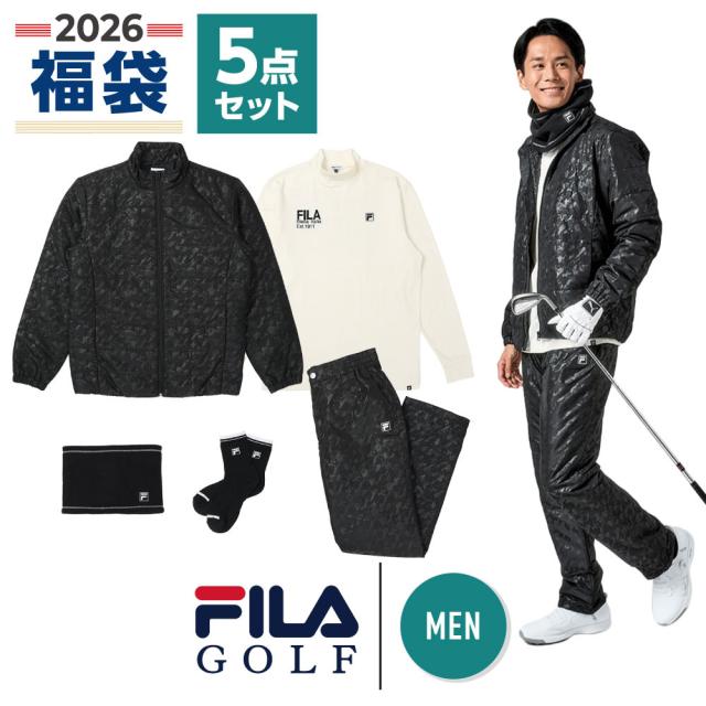 フィラ(FILA)2026年新春福袋 【好評発売中】ゴルフ メンズ 5点セット ブラック ブルゾン パンツ 長袖シャツ ソック…