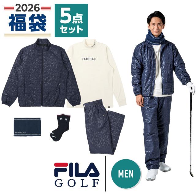フィラ(FILA)2026年新春福袋 【好評発売中】ゴルフ メンズ 5点セット ネイビー ブルゾン パンツ 長袖シャツ ソック…