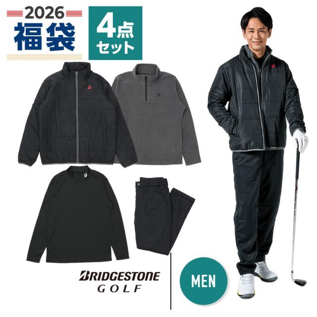 ブリヂストンゴルフ(BRIDGESTONE GOLF)2026年新春福袋 【好評発売中】ゴルフ メンズ 4点セット ブラック …