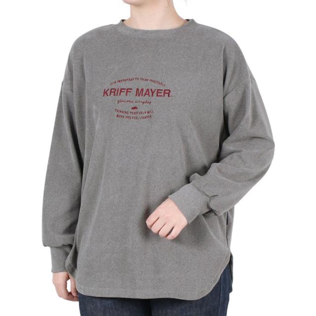 クリフメイヤー(KRIFF MAYER)もちのびゆるTシャツ 長袖 W2567807 13 A/GRAY(Lady’s)の通販は 5,387円