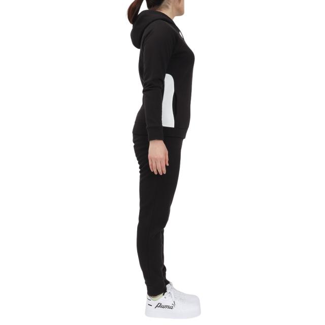 プーマ(PUMA)ウォームアップ クラシック フーデット トラックス 上下セット 684127 01 BLK(Lady’s)_4