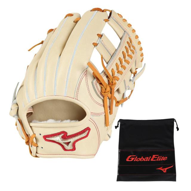 【ポイント5％！ 7/3 21:00〜22:59限定】ミズノ(MIZUNO)硬式用グラブ 内野手用 野球グローブ 一般 グローバルエリート ジャパン 1AJGH30103 8049…