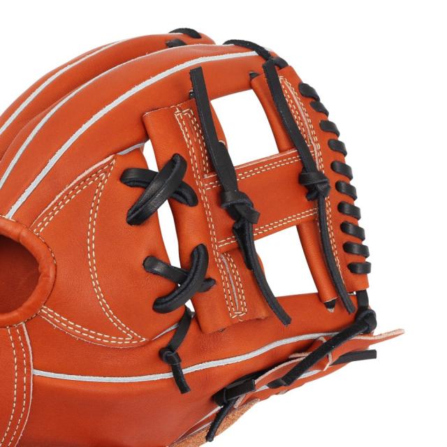 Wilson 野球グローブ オレンジ レザー ウイルソン(Wilson)硬式用グラブ 内野手用 野球グローブ 一般 スタッフ
