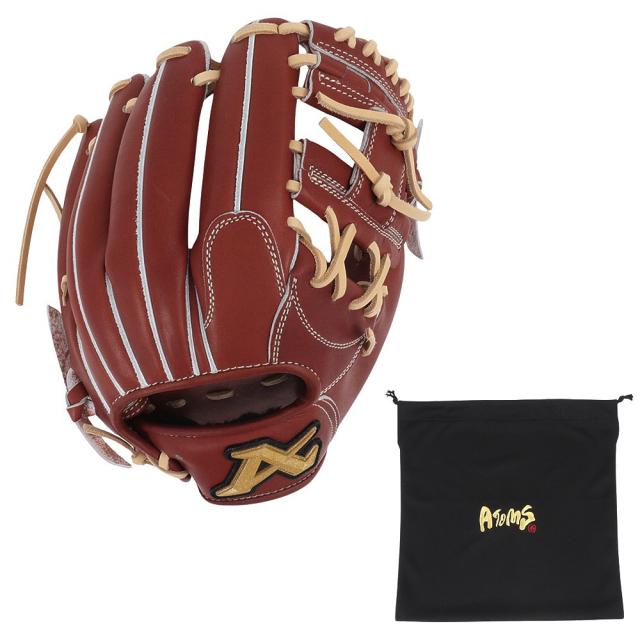 アトムズ(ATOMS)硬式用グラブ 内野手用 野球グローブ 一般 AKG-021.CHOCO(Men’s)