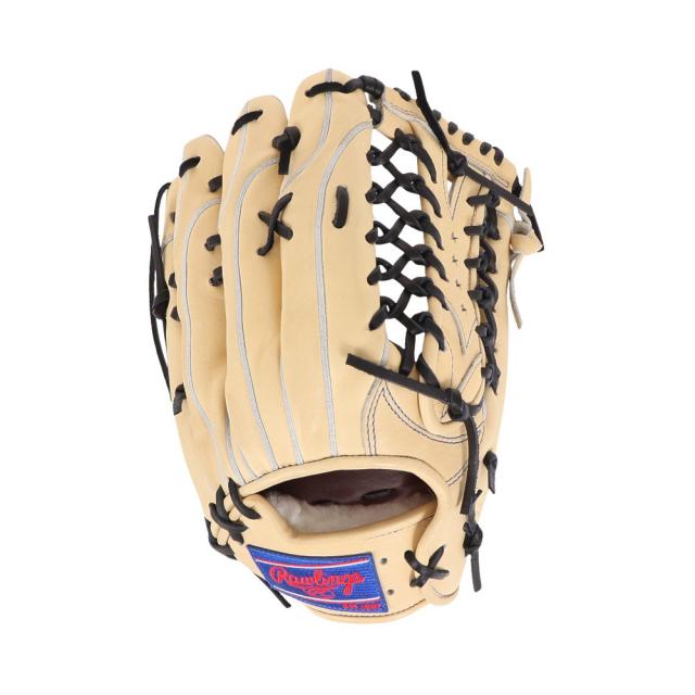 レザー製 野球グローブ キャメル 現品限り GECKO 高校野球対応 キャメル×紐ブラック 外野手用