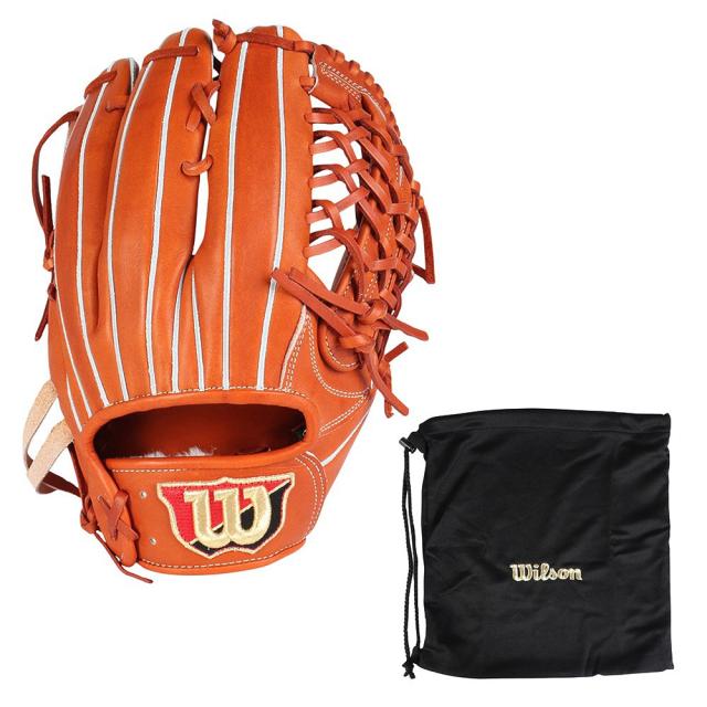 ウイルソン(Wilson)硬式用グラブ ユーティリ用 野球グローブ 一般 DUAL DU型 Tオレンジ WBW102943(M…