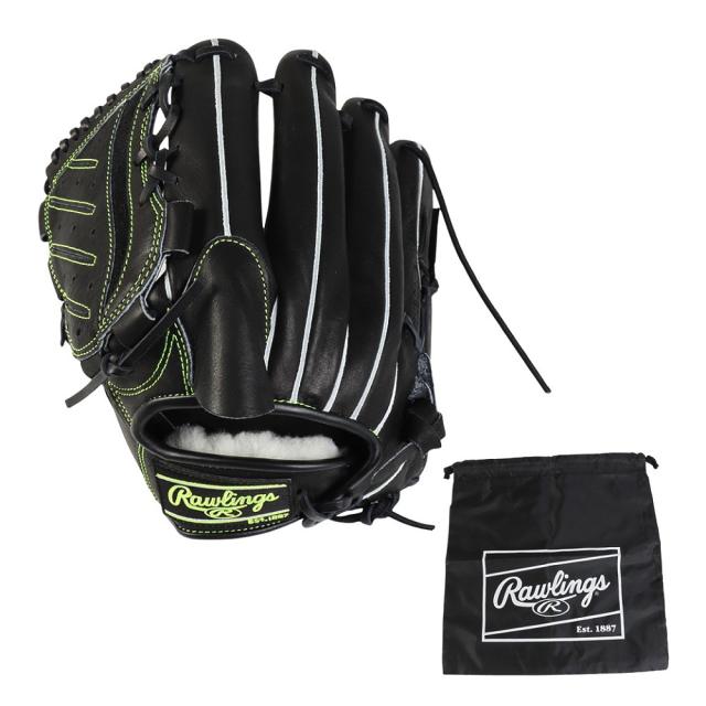 硬式用Rawlings The Gold Glove ブラックグローブ 中古 ○少年用○USA