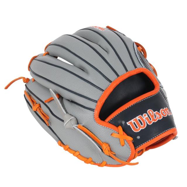 ウィルソン ワナビーヒーローデュアル 軟式内野手用 87型 グレーSS×オレンジ ウィルソン ワナビーヒーローデュアル 軟式内野手用 87型 グレーSS