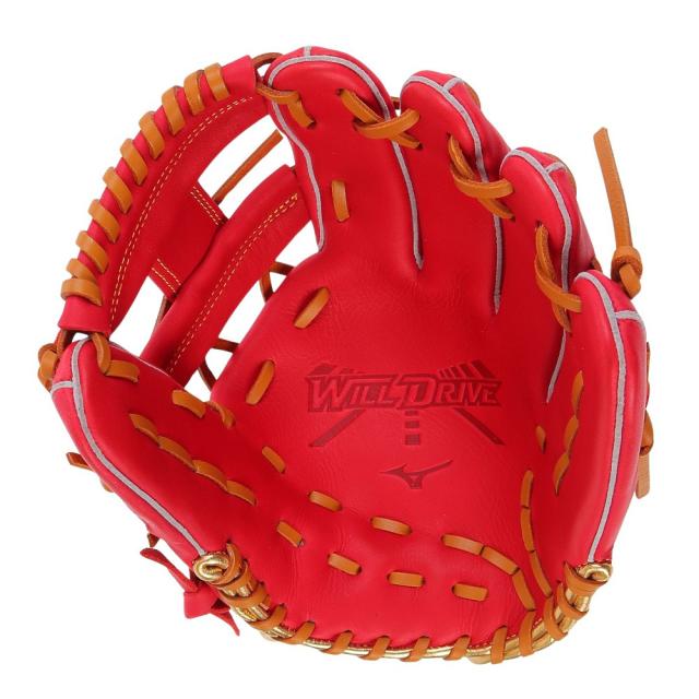 ミズノ(MIZUNO)軟式 グラブ 内野手 野球グローブ 一般 WILL DRIVE RED 1AJGR21703 6249(…_3
