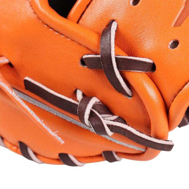 ハイゴールド 一般軟式 内野手用グローブ オレンジ色 ハイ
