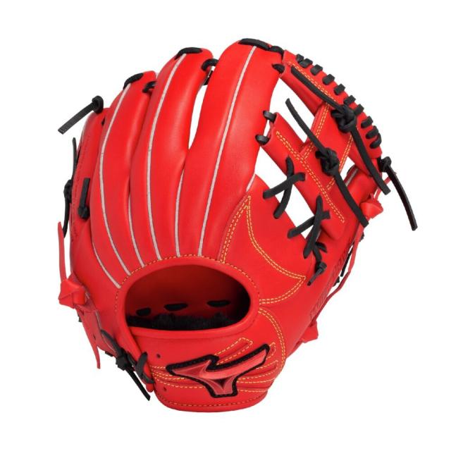 ミズノ(MIZUNO)軟式 グラブ 内野手 野球グローブ 一般 ウィルドライブ レッド IBE サイズ9 1AJGR32813…