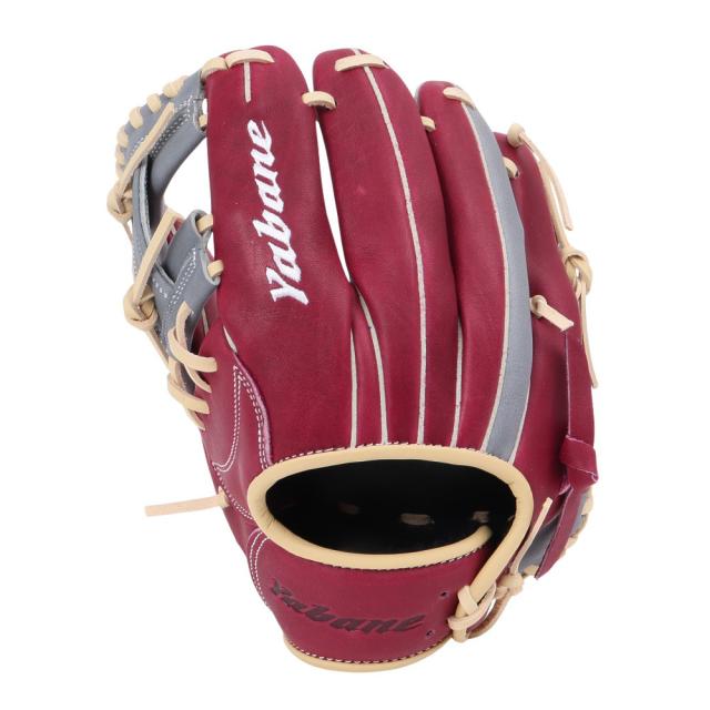 Yabane 軟式グローブ 黒/青/赤 YABANE(YABANE)軟式用グラブ 内野手用