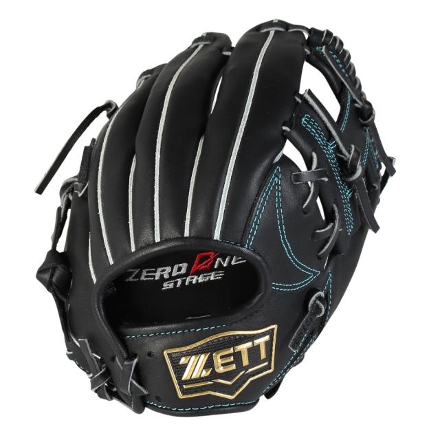 ZETT ZERO ONE STAGE 軟式グローブ 黒 ジュニア用 右投げ ポイント10