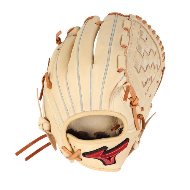 ミズノ(MIZUNO)少年軟式 グラブ オールラウンド用 野球グローブ ジュニア ウィルドライブ レッド U-Plus 1AJ…