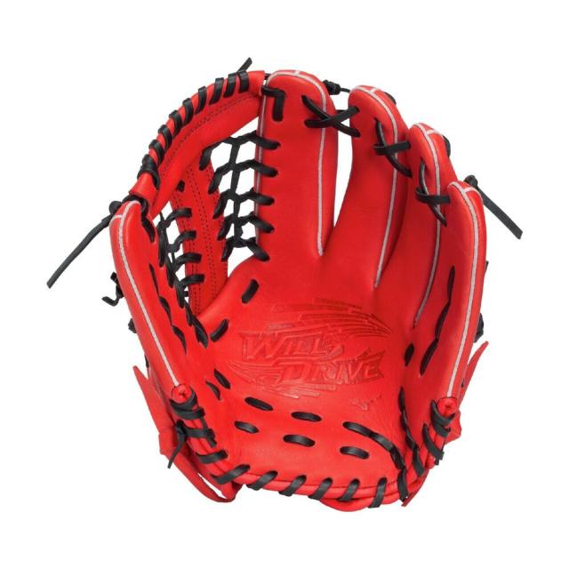 ミズノ(MIZUNO)少年軟式用グラブ オールラウンド用 野球グローブ ジュニア ウィルドライブ レッド サイズLL 1AJG…_1