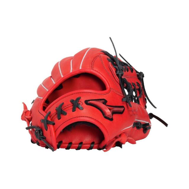 ミズノ(MIZUNO)少年軟式用グラブ オールラウンド用 野球グローブ ジュニア ウィルドライブ レッド サイズLL 1AJG…_2