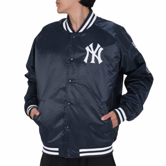 MJ・MLB(MJ・MLB)野球ウェア スタジャン ジャケット サテン ML2323FW0011-NVWT(Men’s)